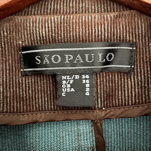 Women's Brown Corduroy Jacket - Picture 6 of 9